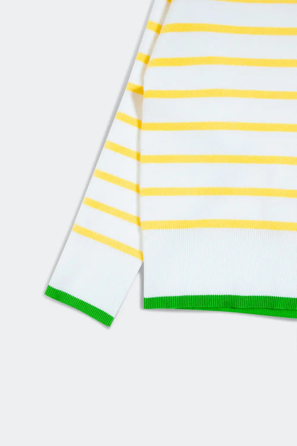 Stripe sweater in yellow &amp; white - Sweaters