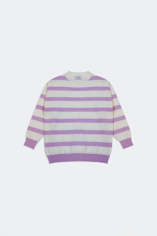 Long purple striped sweater - Sweaters