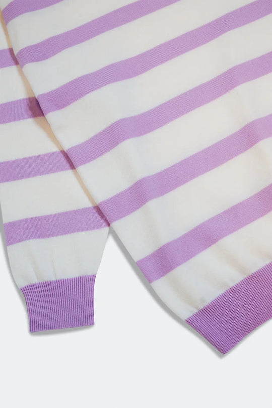 Long purple striped sweater - Sweaters
