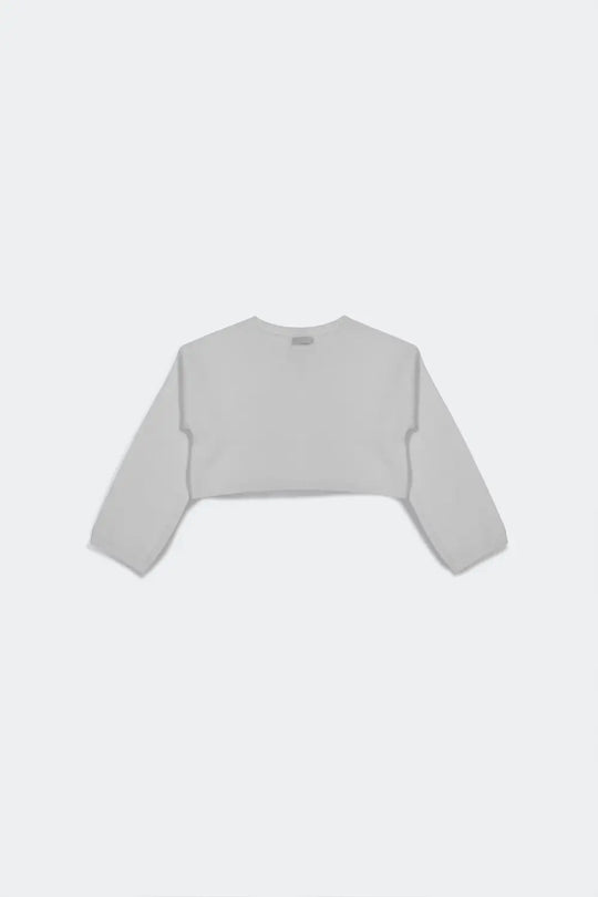 Fluffy cropped jumper in cream - Sweaters