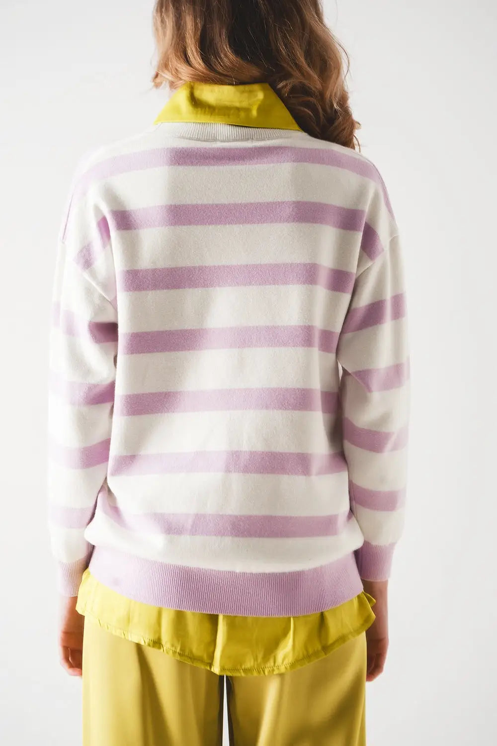 Long purple striped sweater - Sweaters