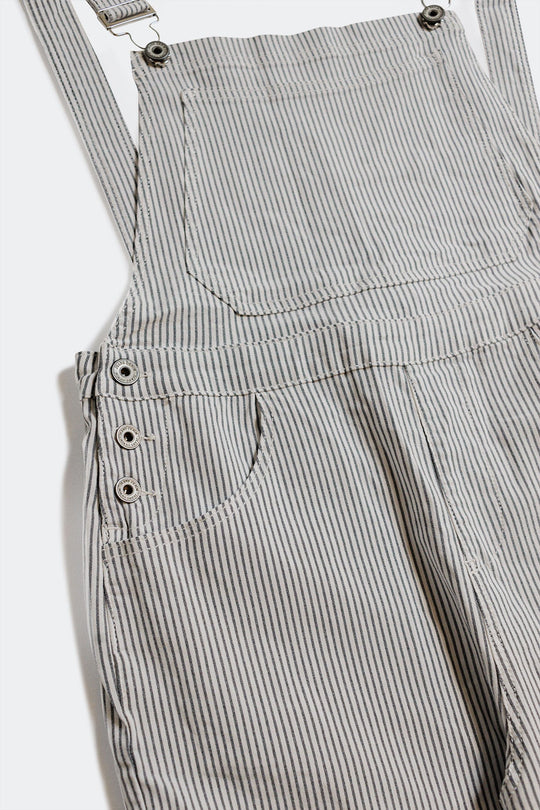 Salopette jumpsuit in grey stripes
