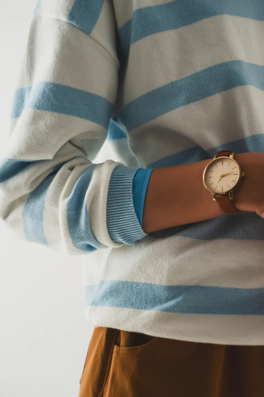 Long blue striped sweater - Sweaters