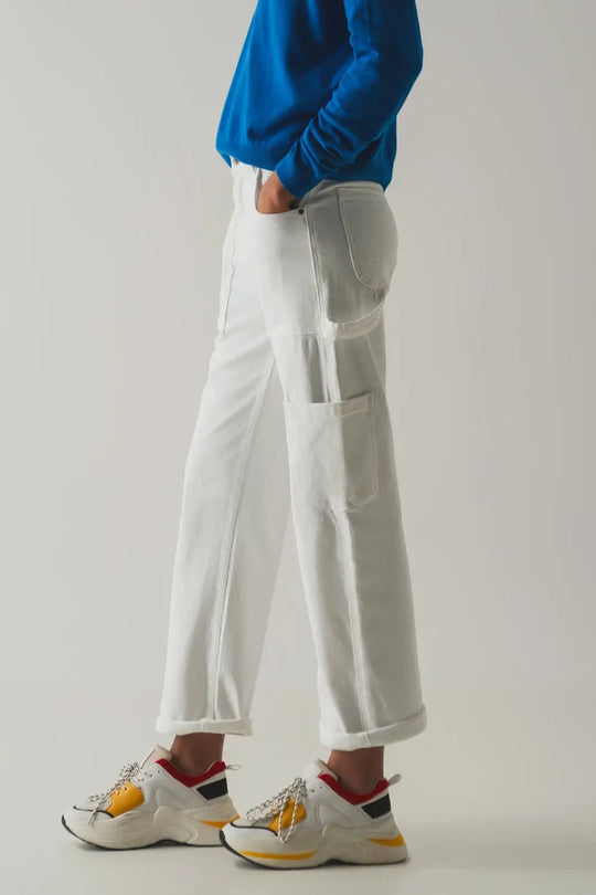 Cargo pants in white - Colored Jeans
