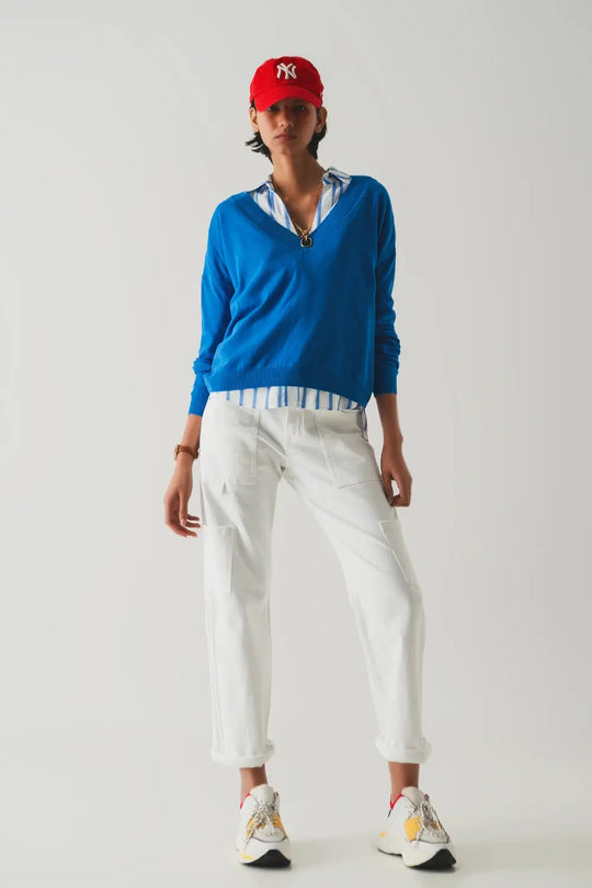 Cargo pants in white - Colored Jeans