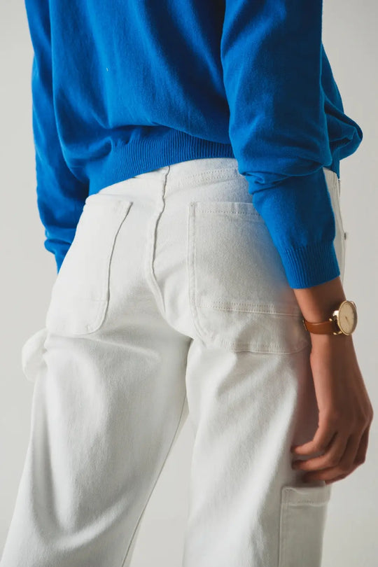 Cargo pants in white - Colored Jeans