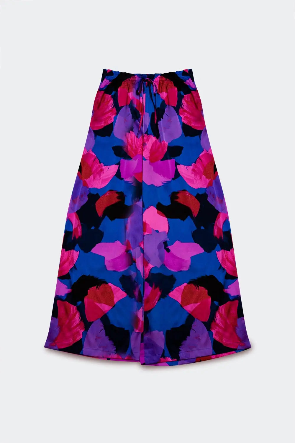 Wide leg pants in purple floral - Pants