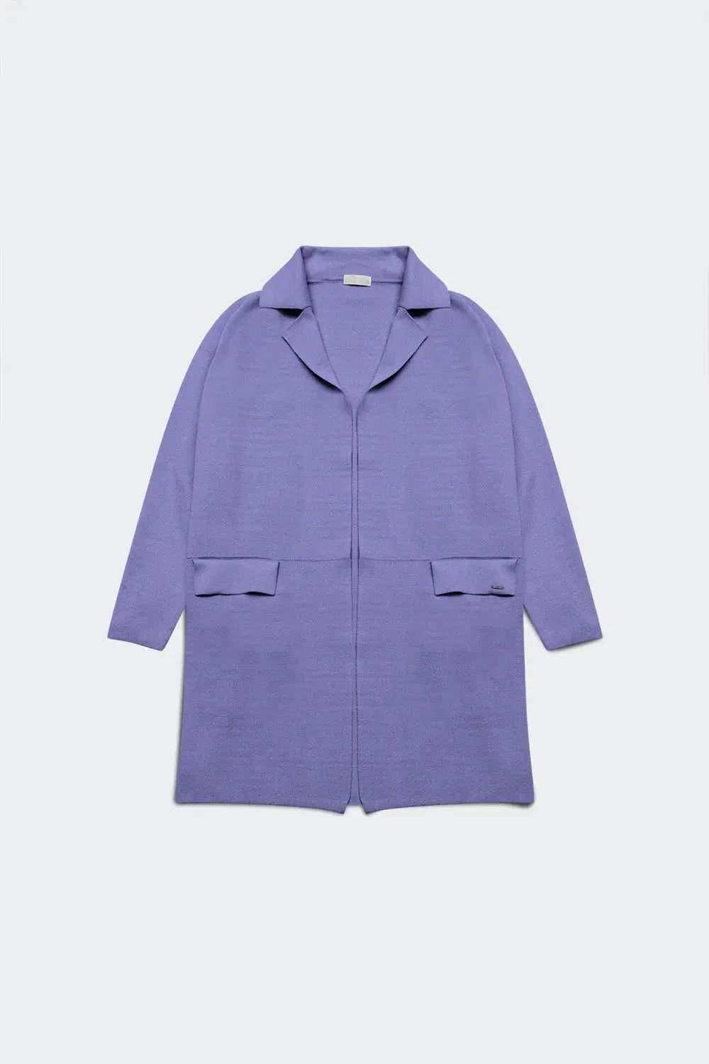 Oversized collar maxi cardigan in purple - PURPLE / ONE - Cardigans