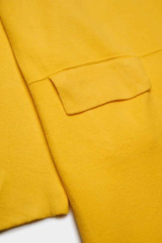 Oversized collar maxi cardigan in yellow - YELLOW / ONE - Cardigans