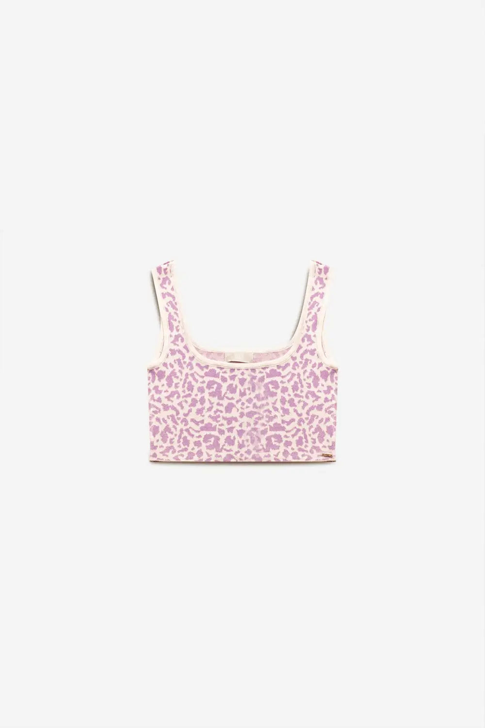 Lightweight knit top in lilac animal print - Tops Sweaters