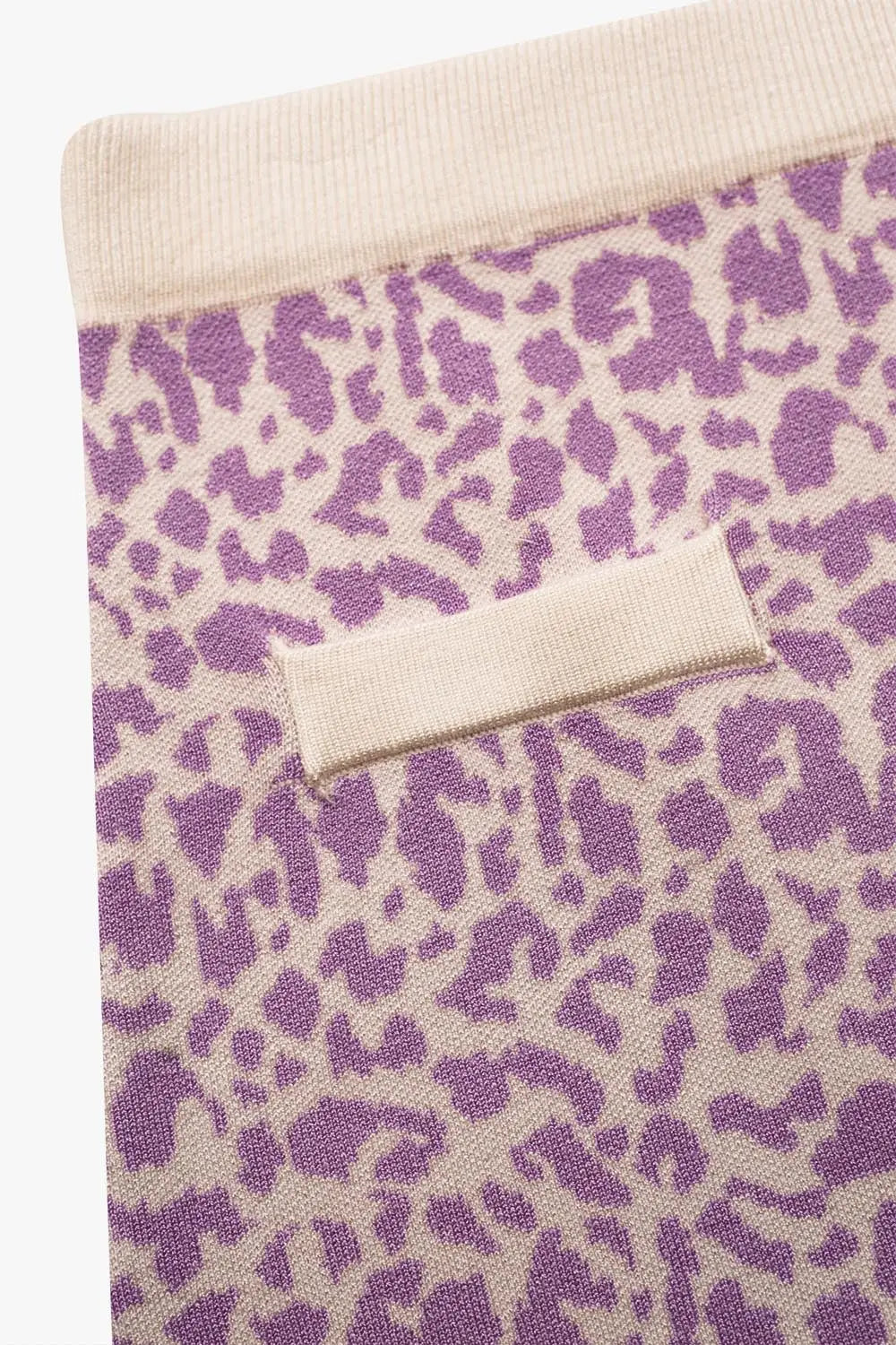 Lightweight knit mini skirt in lilac animal print - Skirts
