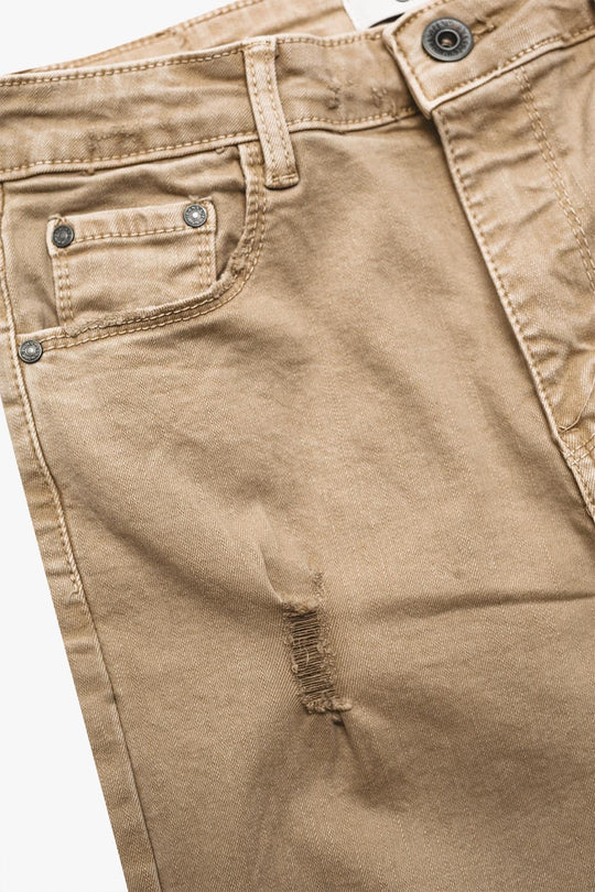 High waisted skinny jeans in beige