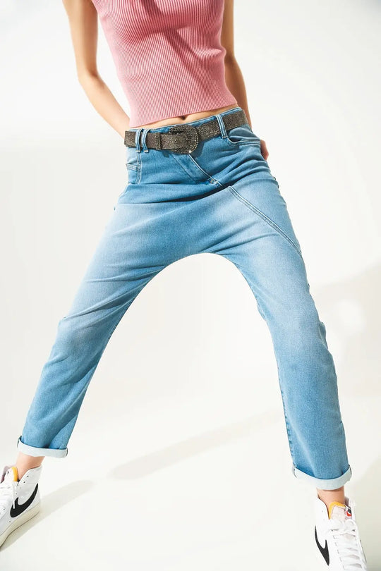 90s baggy jeans in blue vintage wash