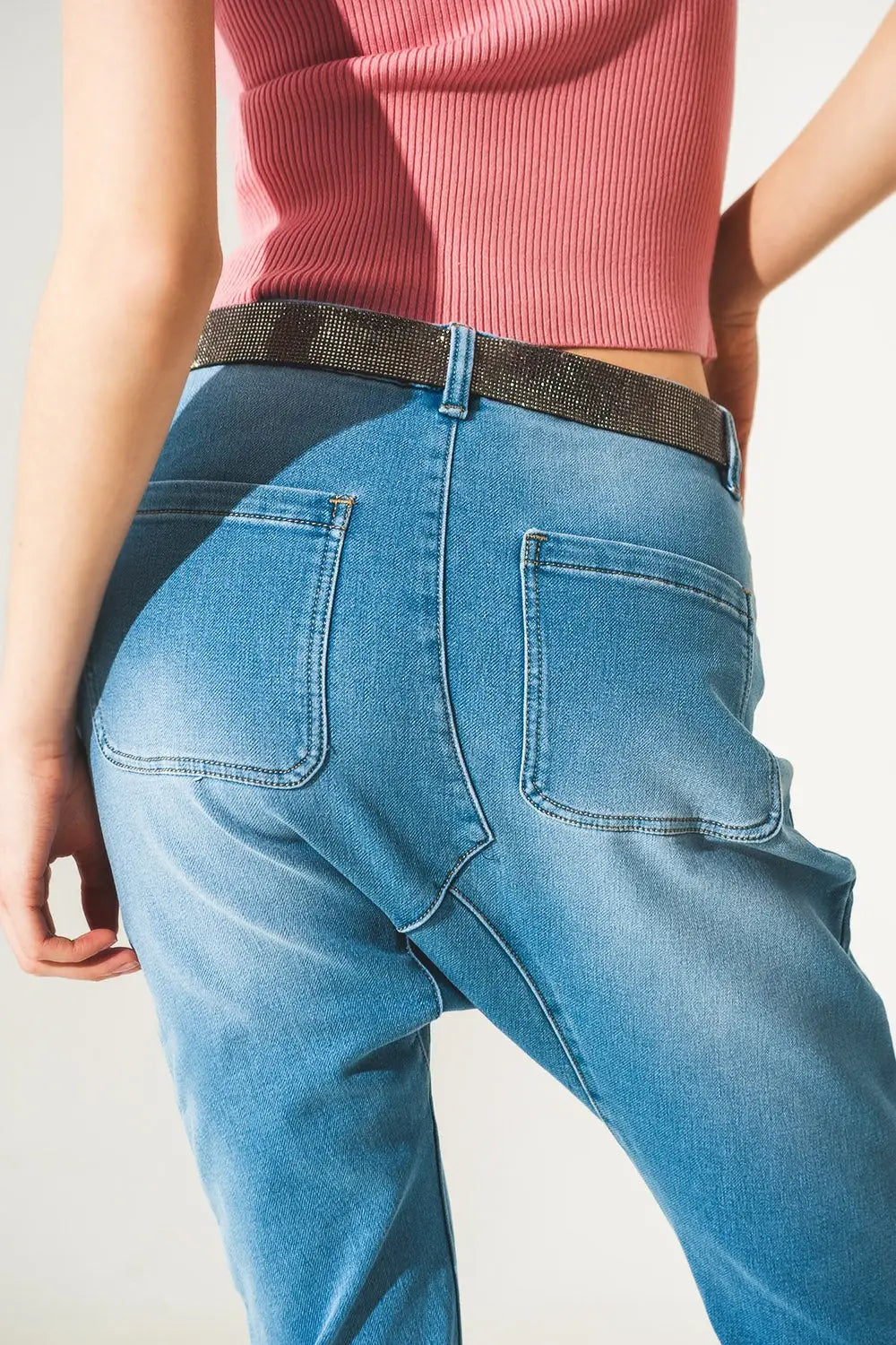 90s baggy jeans in blue vintage wash