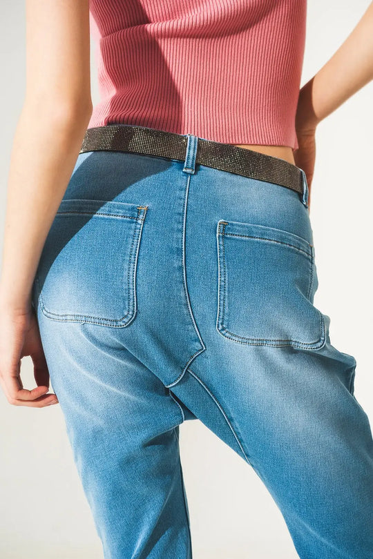 90s baggy jeans in blue vintage wash
