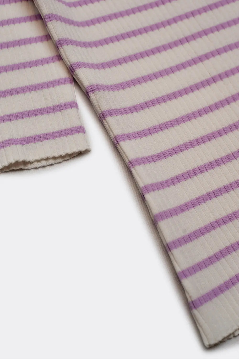 Stripe bardot top in lilac - Sweaters