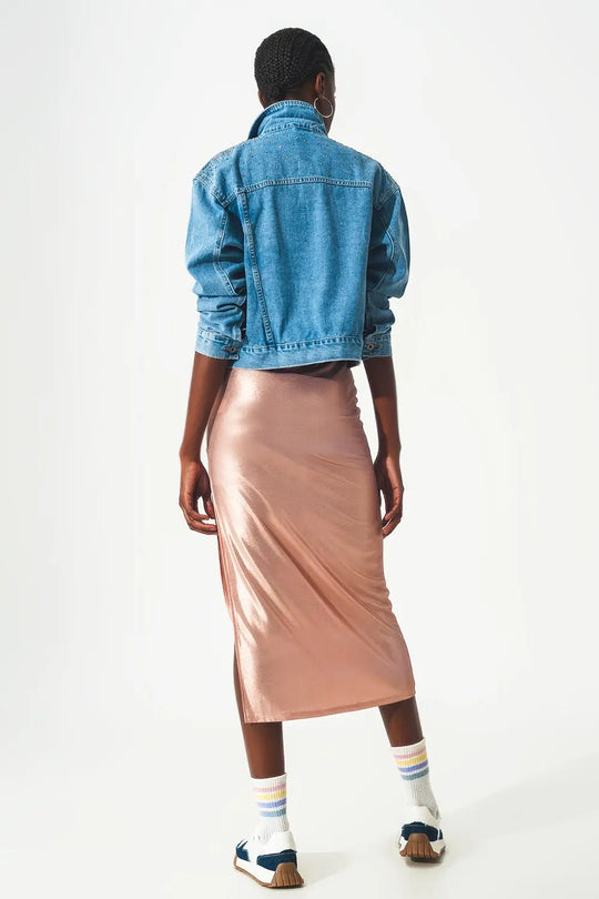 Studded denim jacket in blue - Jackets
