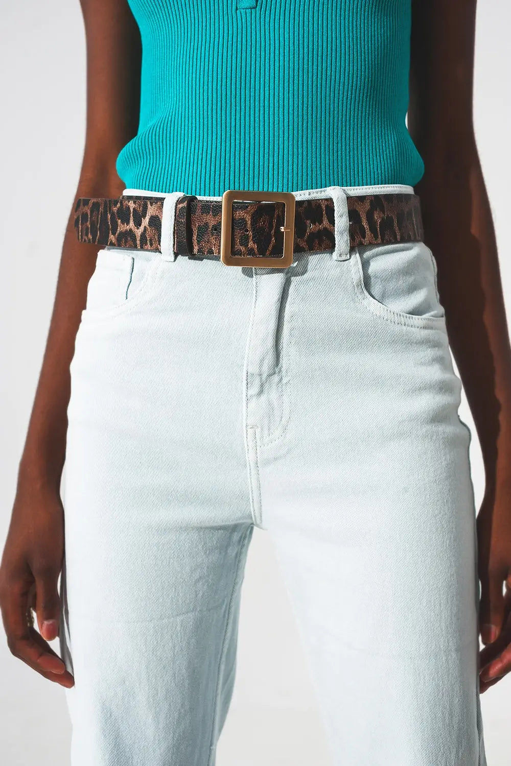 elastic Cotton jeans in light blue - Colored Jeans