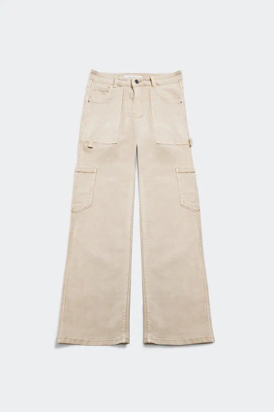 Cargo pants in beige - Colored Jeans