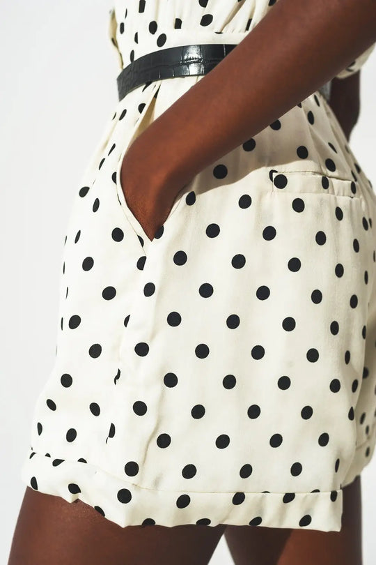 Wrap playsuit in spot print - Jumpsuits