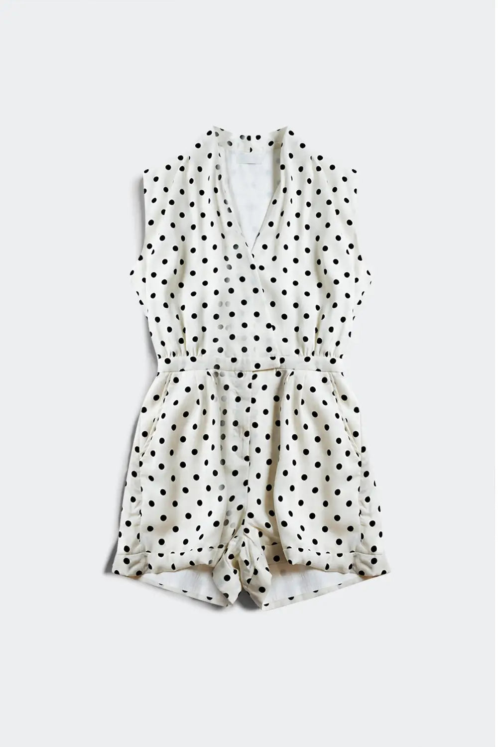 Wrap playsuit in spot print - Jumpsuits