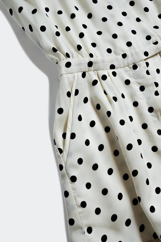 Wrap playsuit in spot print - Jumpsuits
