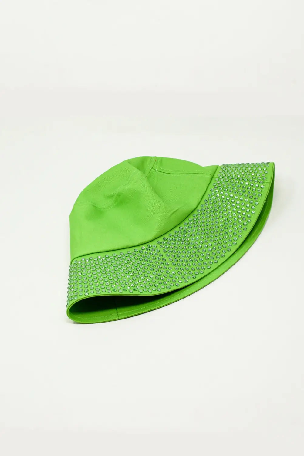 Strass Detail Bucket Hat in Green - GREEN / ONE - Hats