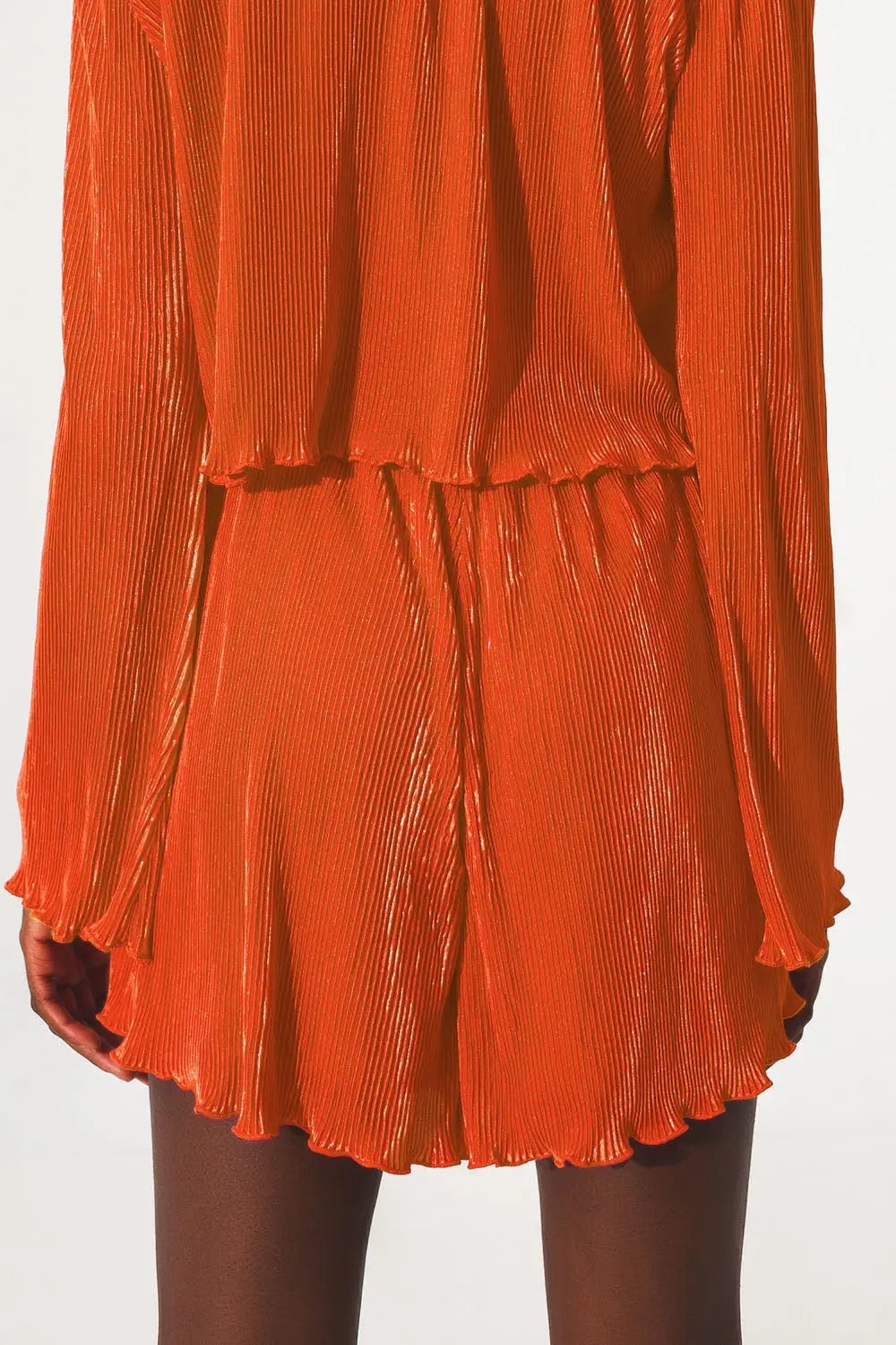 Pleated shorts in orange - Pants