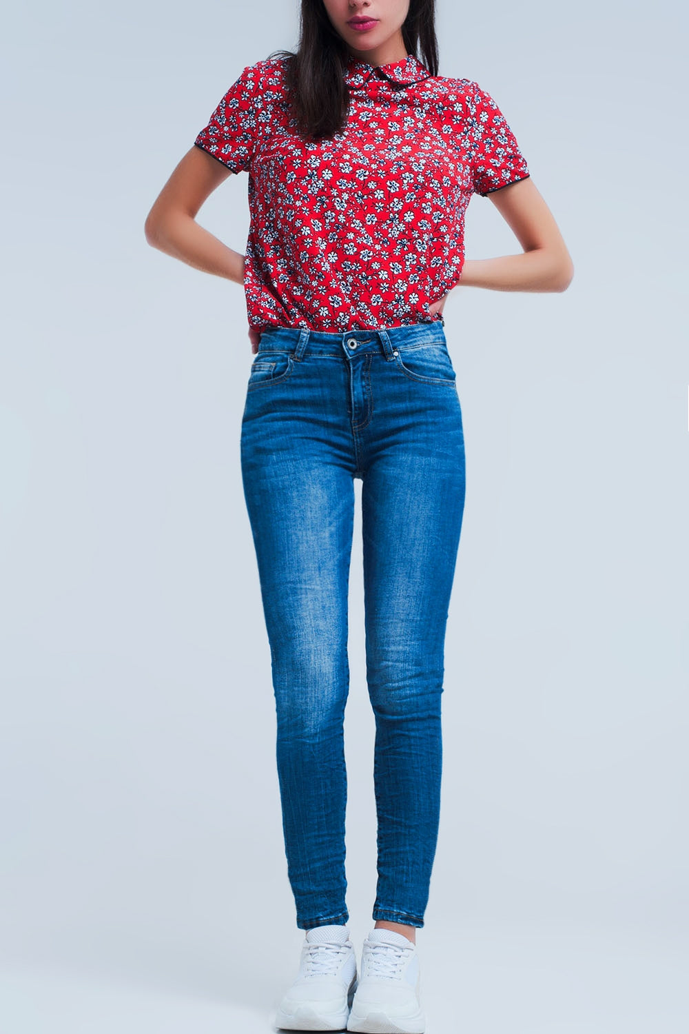 Mid Wash skinny Jeans