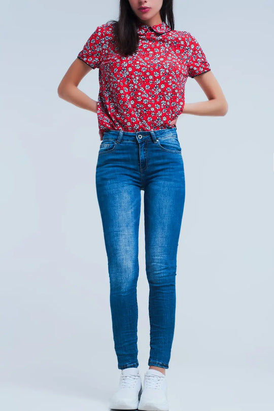 Mid Wash skinny Jeans
