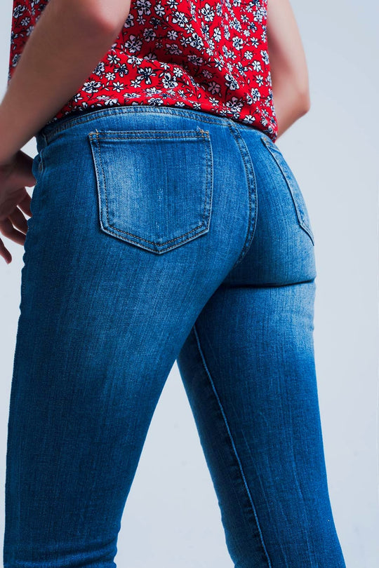 Mid Wash skinny Jeans