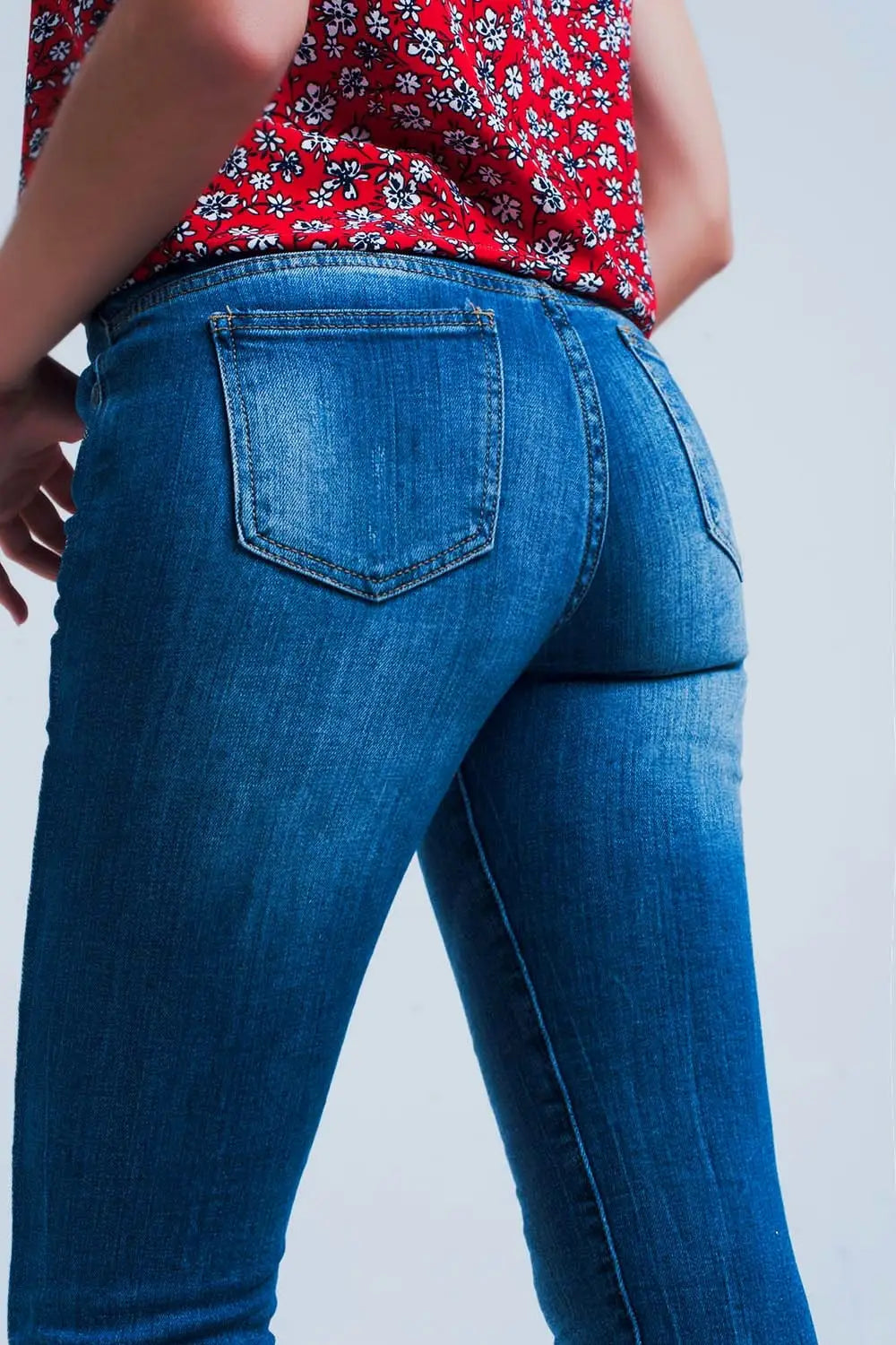 Mid Wash skinny Jeans