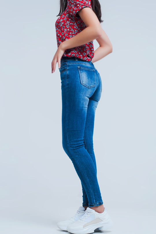 Mid Wash skinny Jeans