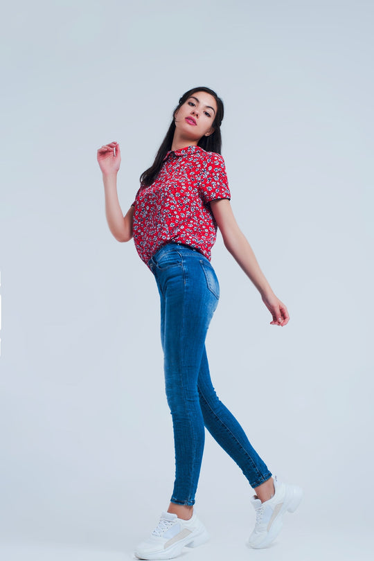 Mid Wash skinny Jeans