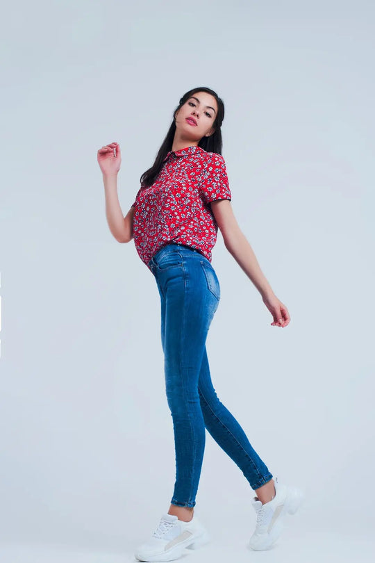 Mid Wash skinny Jeans