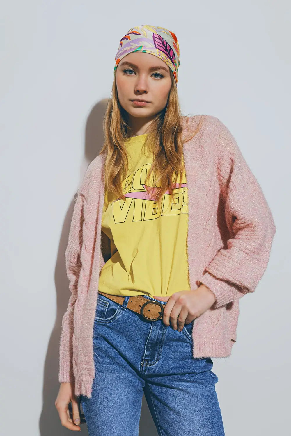 Knitted Cardigan in Pink - PINK / ONE - Cardigans