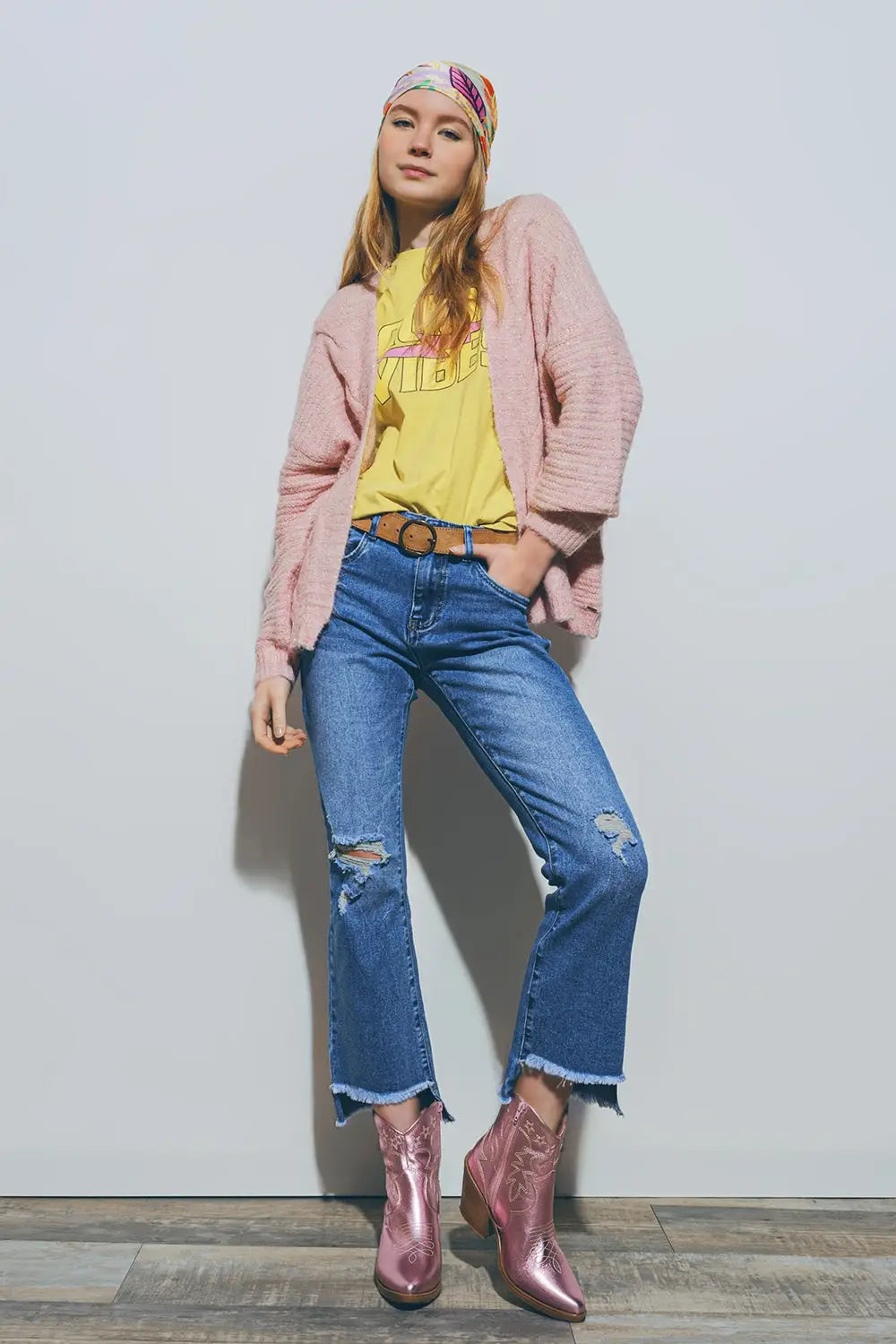 Knitted Cardigan in Pink - PINK / ONE - Cardigans