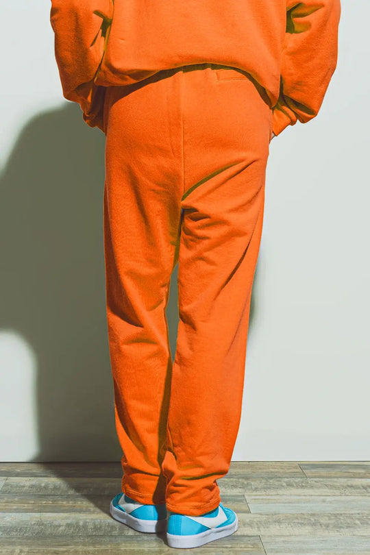 Oversized Jogger with Tie Waist in Bright Orange - ORANGE / ONE - Pants