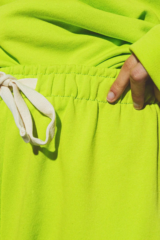 Oversized Jogger with Tie Waist in lime - GREEN / ONE - Pants