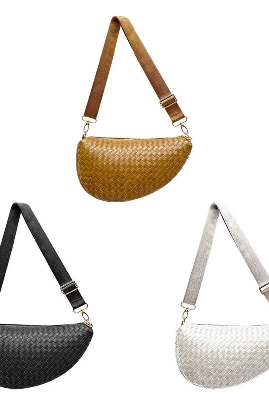 Romee Woven Saddle Bag - Crossbody Bag