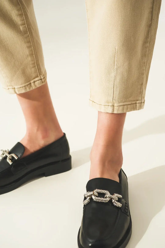Cropped Jeans in Beige - Colored Jeans