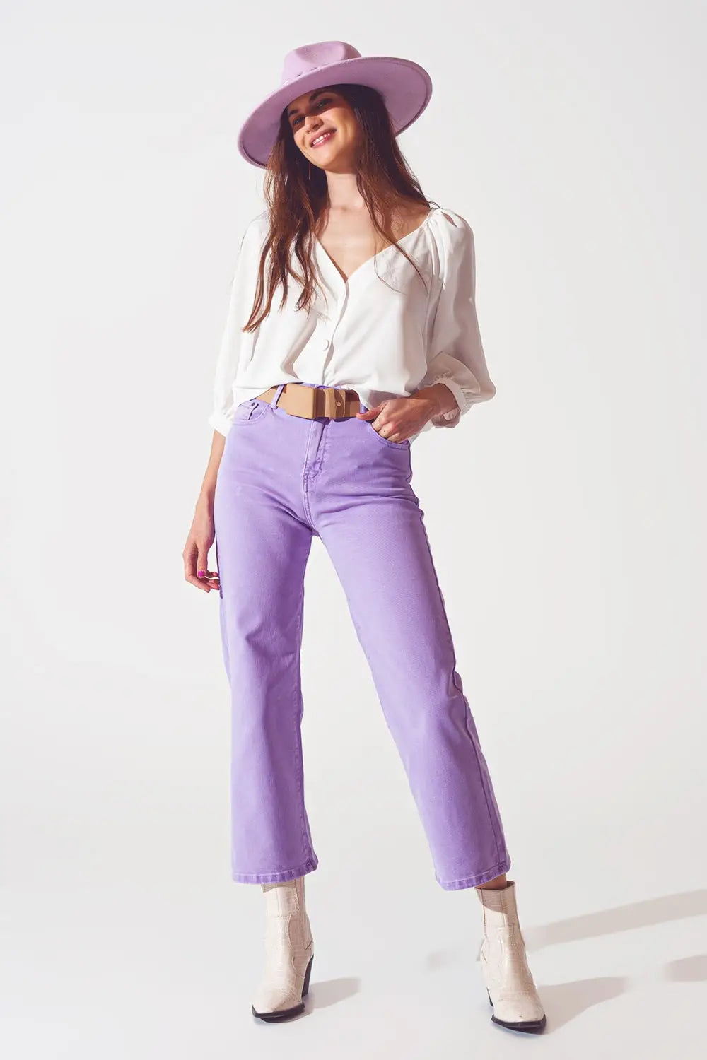 Satin button through shirt in cream - Shirts Tops