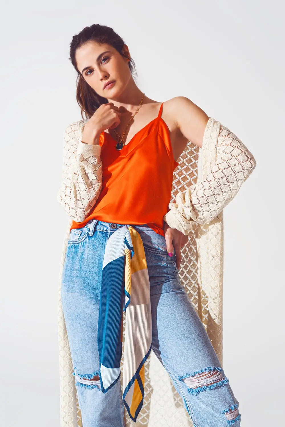 Crochet Midi Cardigan in Cream - CREAM / ONE - Cardigans