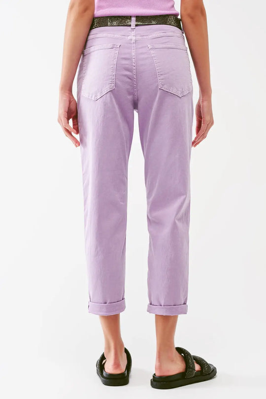 Relaxed Basic Jeans in Purple - Colored Jeans