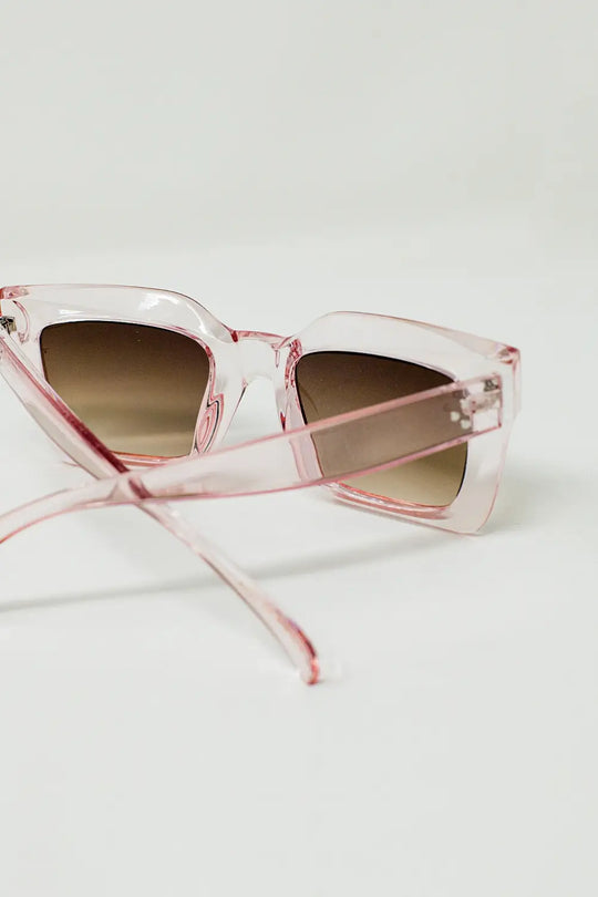 90’s Squared Sunglasses in Pink - PINK / ONE - Sunglasses