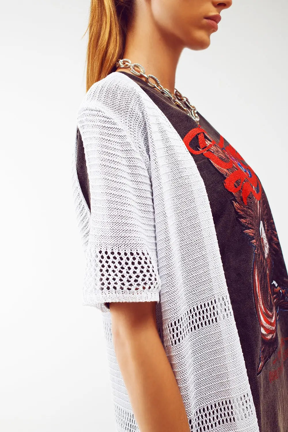 Maxi Knitted Cardigan in White - WHITE / ONE - Cardigans