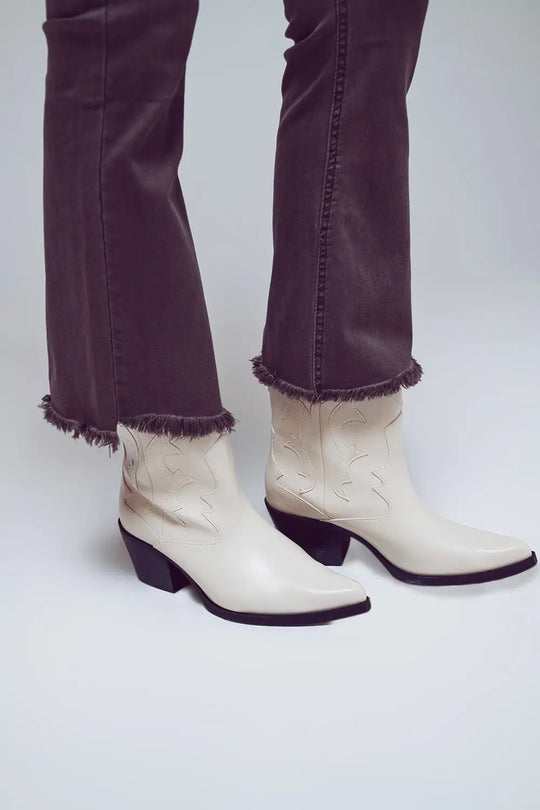 Flare jeans with raw hem edge in dark grey - Colored Jeans