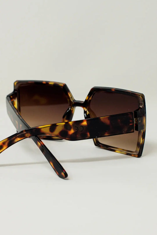 Oversized Square Sunglasses In brown - BROWN / ONE - Sunglasses