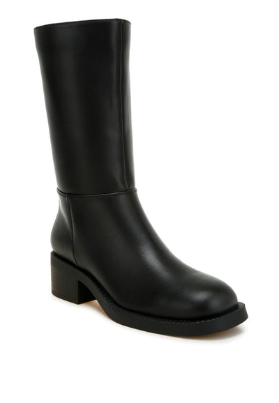 Soora Block Heel Calf Boots *Also in Brown