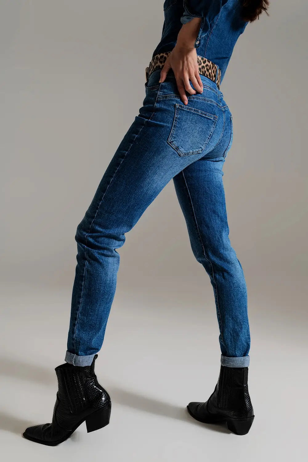 skinny High waisted Jeans in mid Wash